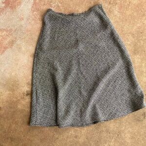 Christopher & Banks Textured Gray A-Line Skirt